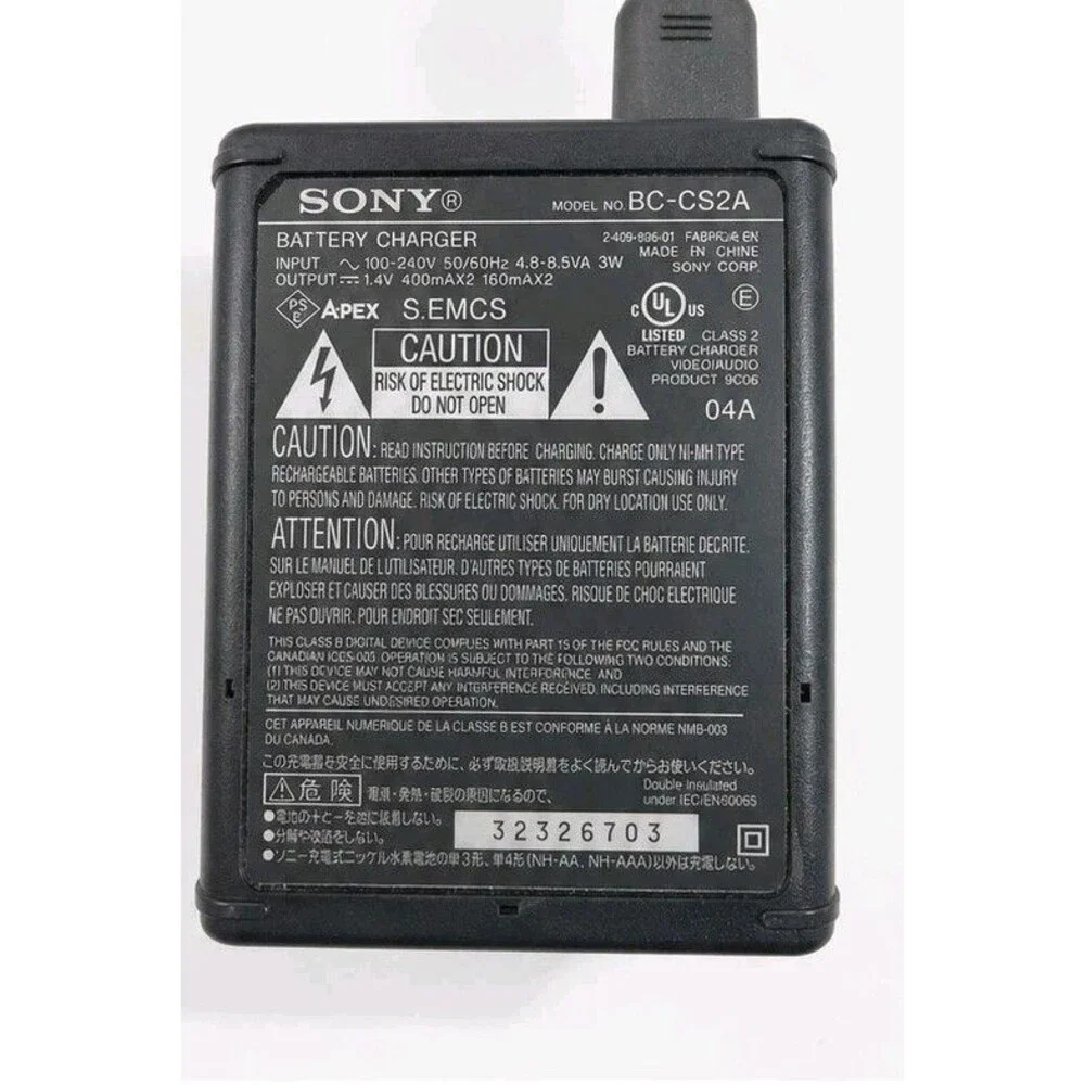 Sony BC-CS2A AA AAA Ni-MH Rechargeable Battery Charger Tested Working OEM